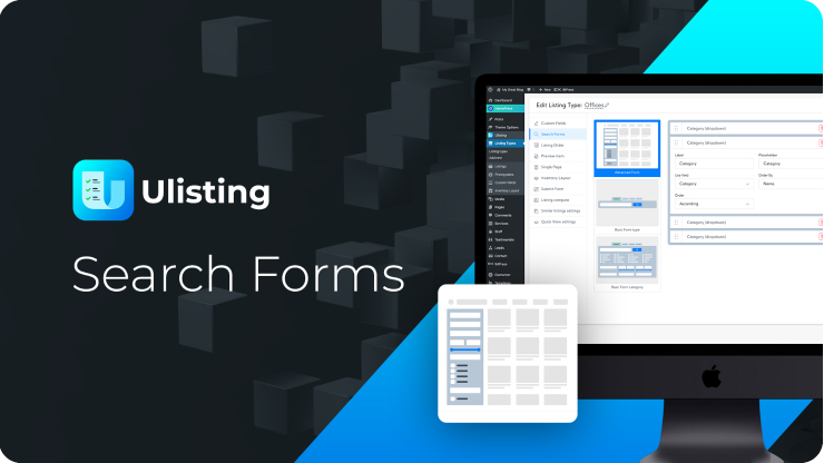 uListing | Search Form Building Up