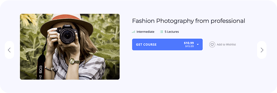 Single Course Carousel