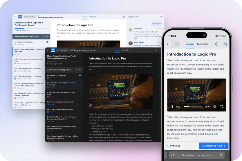 Enhanced Mobile Experience with Dark and Light Modes