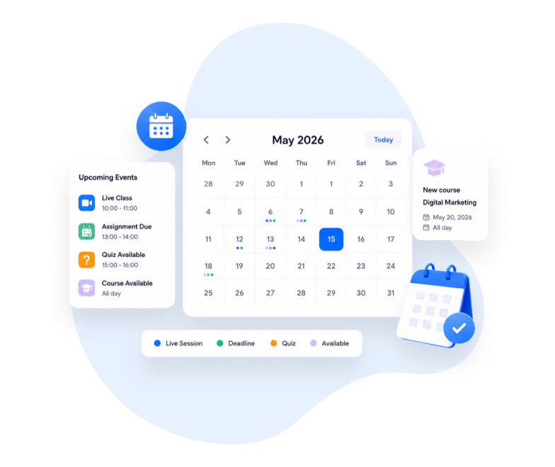 One Calendar for Every Learning Event banner image