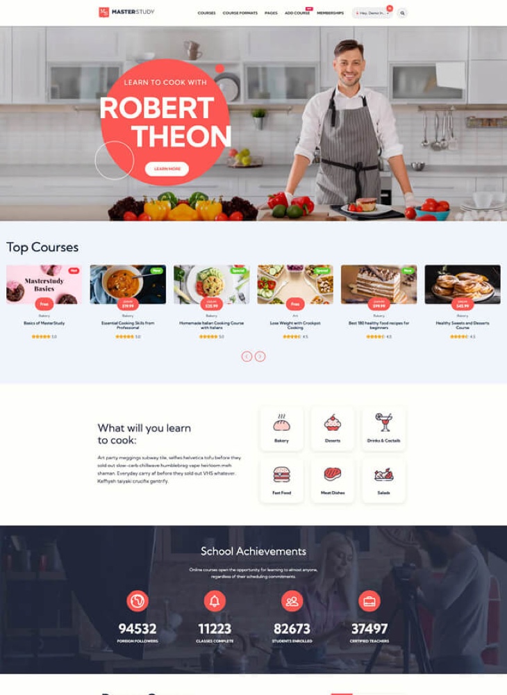 Cooking courses