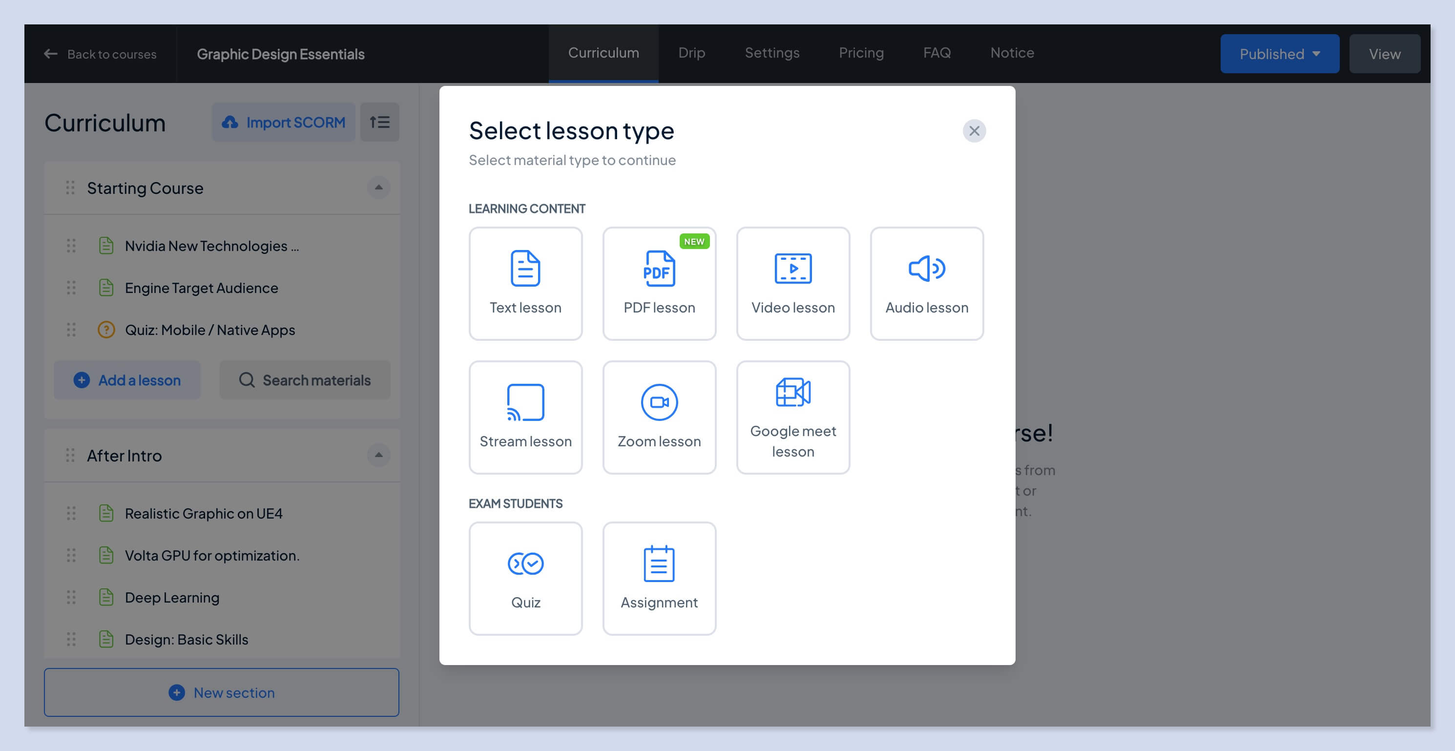 MasterStudy lesson builder