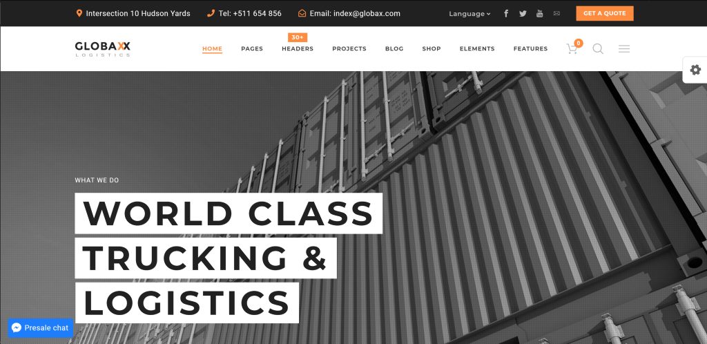 Logistics and Transportation  WordPress Themes