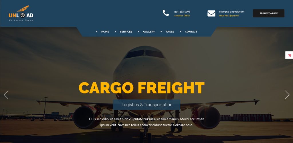 Logistics and Transportation  WordPress Themes