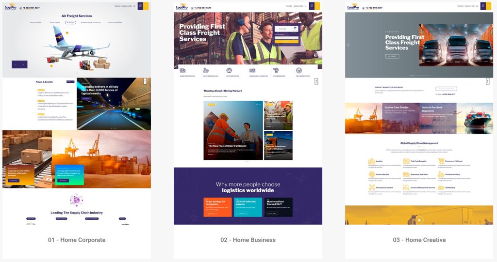 Logistics and Transportation  WordPress Themes