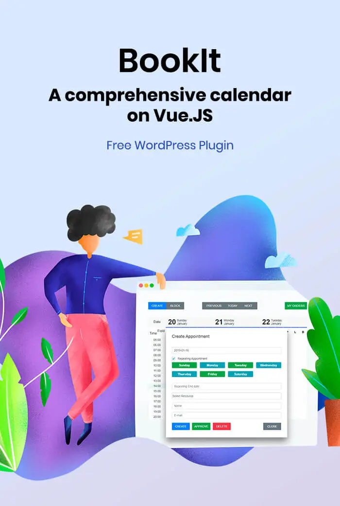 BookIt Free Appointment Calendar WordPress Plugin StylemixThemes