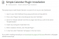 Simple Calendar Plugin Installation