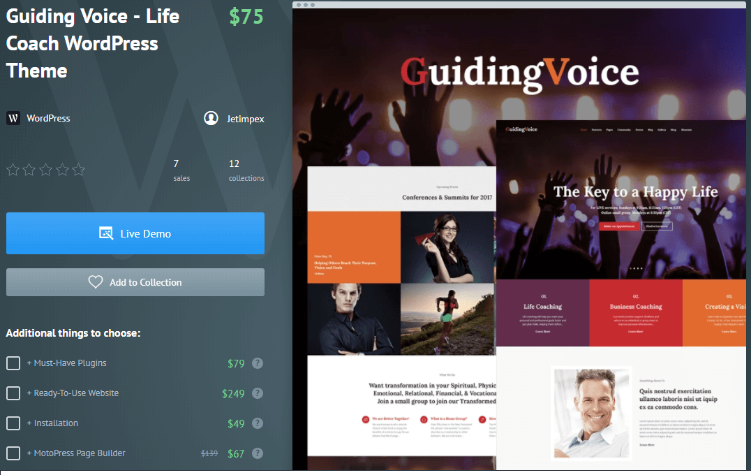 Guiding Voice Life Coach WordPress Theme