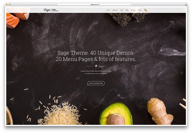 Sage Restaurant WordPress Theme