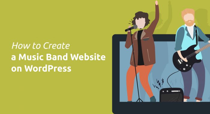 Band website on WordPress