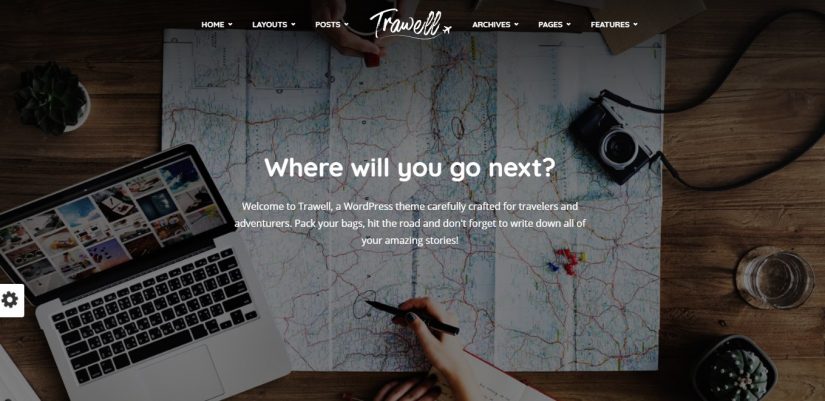 Trawell Theme for a WordPress Blog 2018