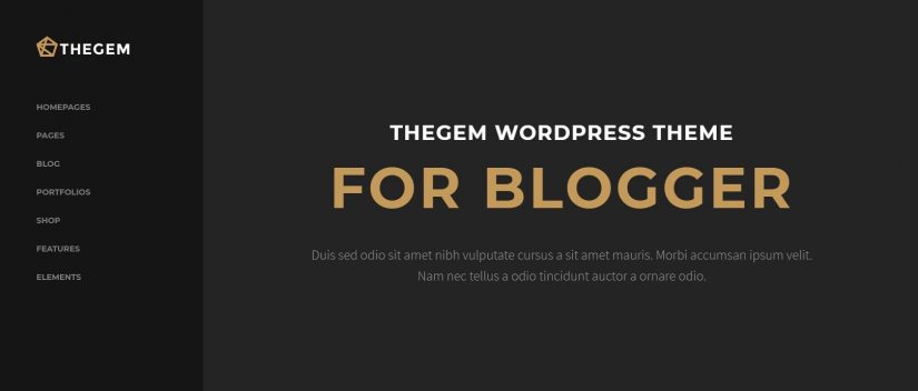 The Gem WordPress Theme for a Blog in 2018