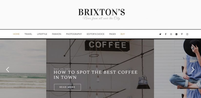 Brixton's WordPress Blog Theme in 2018
