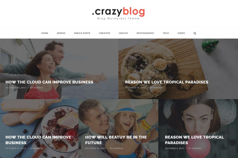 CrazyBlog 2018 WordPress Blog Theme