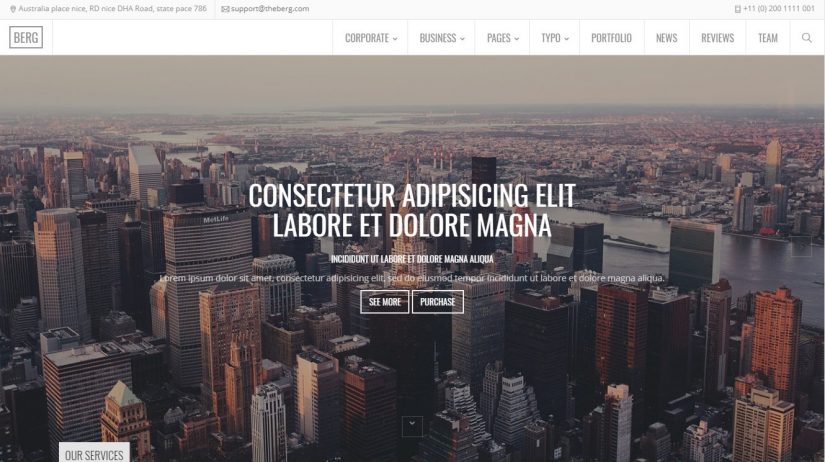 Berg Corporate Business Theme