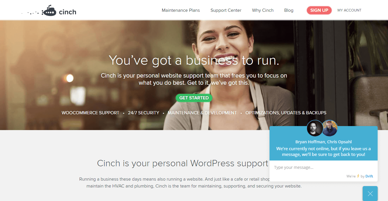 Cinch WordPress Support Service