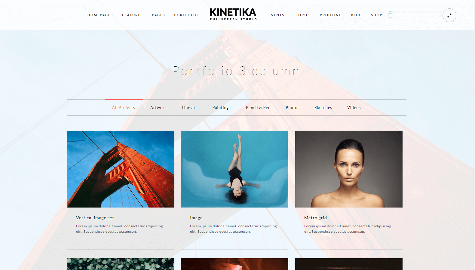 Kinetika Portfolio WordPress Theme