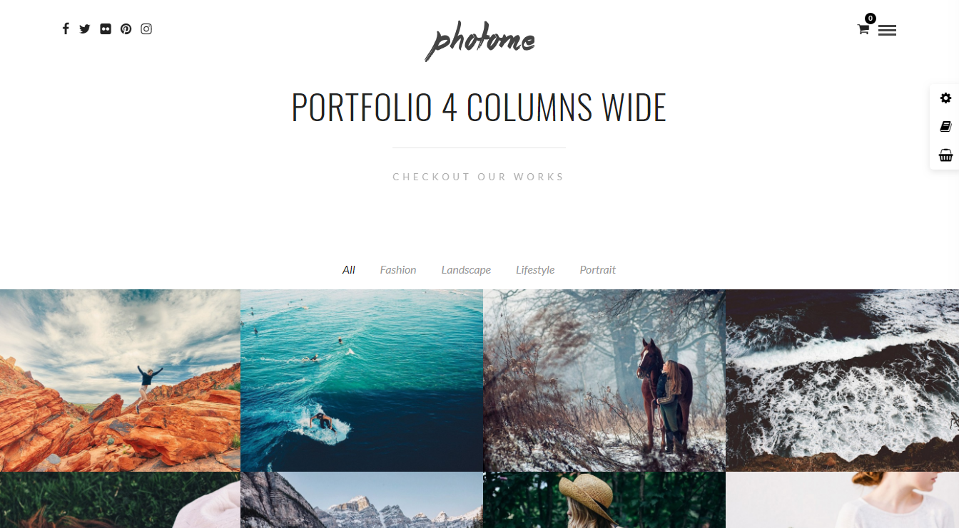 PhotoMe Portfolio WordPress Theme