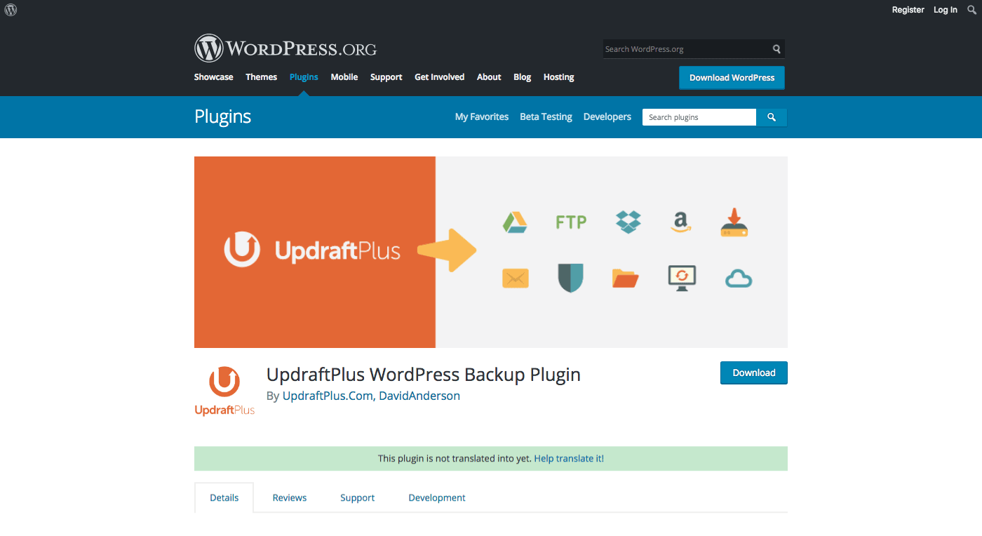 UpdraftPlus plugin