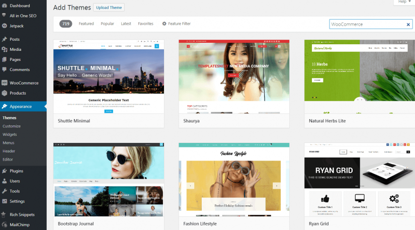 WooCommerce compatibale Themes