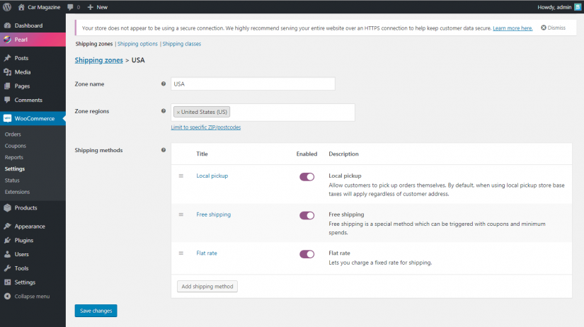 WooCommerce-Settings-Shipping-Add Shipping Zone&Methods