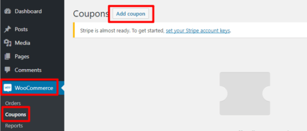 Coupons on WordPress Online Store on WooCommerce