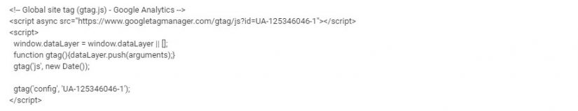 Google Analytics Code on the WordPress website