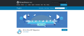All-In-One WP Migration plugin homepage