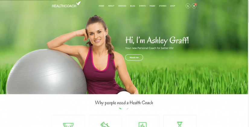 HealthCoach – WordPress Theme for a Personal Trainer