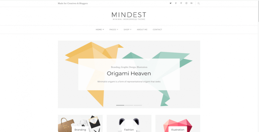 Mindest – Minimal WordPress Theme – Just another WordPress site