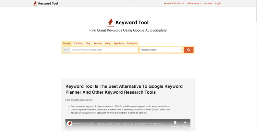 Keyword Tool 1 Google Keyword Planner Alternative For SEO FREE