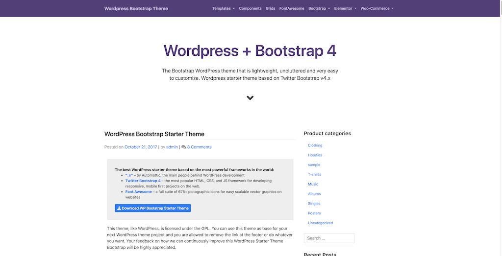 20 Stunning WordPress Themes Based on Bootstrap 4.x
