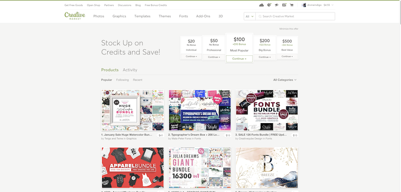 Fonts Graphics Themes and More Creative Market