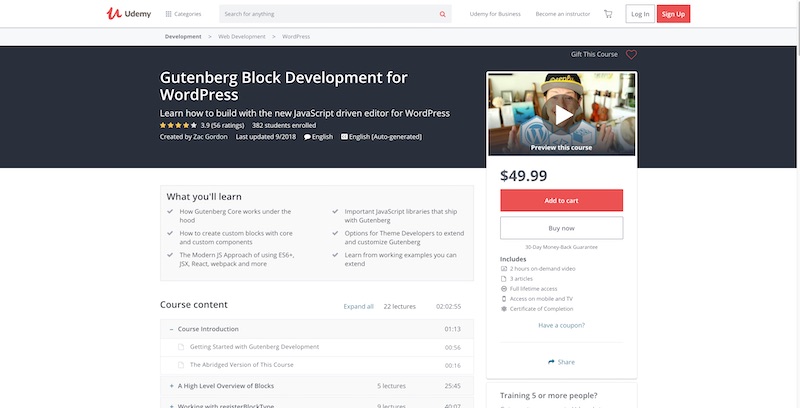 Gutenberg Block Development for WordPress UdemySTM