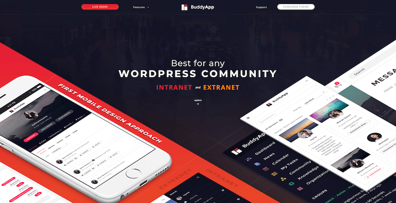 BuddyApp - Mobile First Community WordPress theme