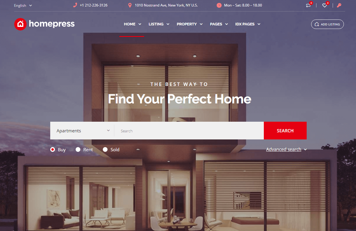 real estate directory wordpress theme 