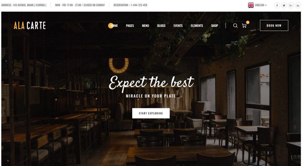 Yummix - Beautiful WordPress Restaurant Theme - Gutenix