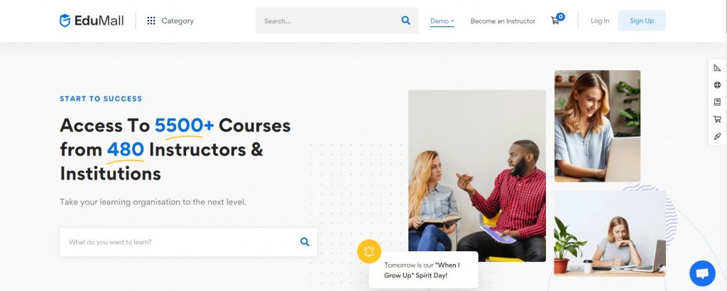 EduMall - Professional LMS Education Center WordPress Theme
