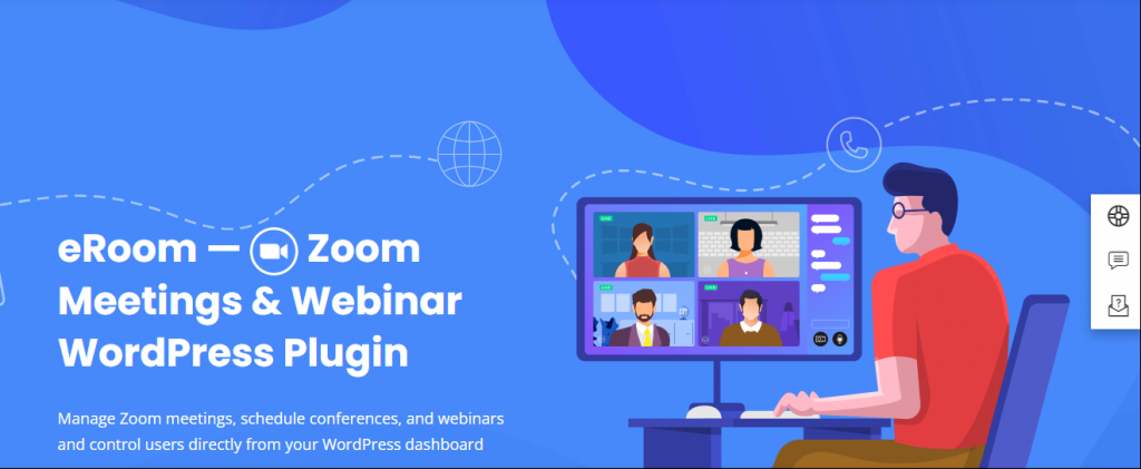 eRoom - Zoom Online Meetings und Webinare WordPress Plugin