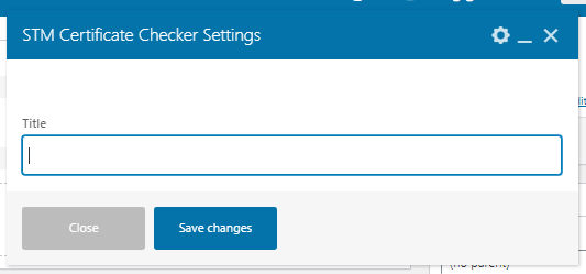 STM Certificate Checker Settings