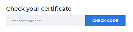Check Your Certificate Field