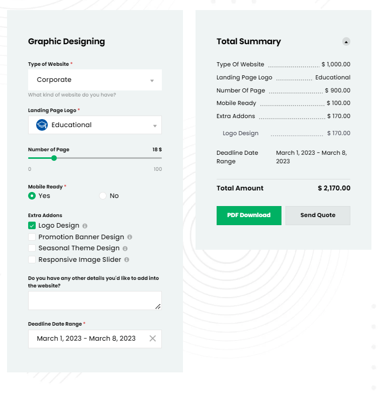 Graphic Designing Form - Preview Mode