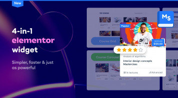 New 4-in-1 Elementor Widget in MasterStudy LMS