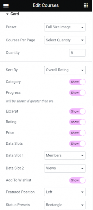 New Courses 4-in-1 Elementor Widget for MasterStudy LMS