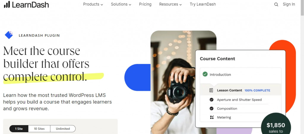LearnDash is a WordPress LMS that gives control over course creation and management.