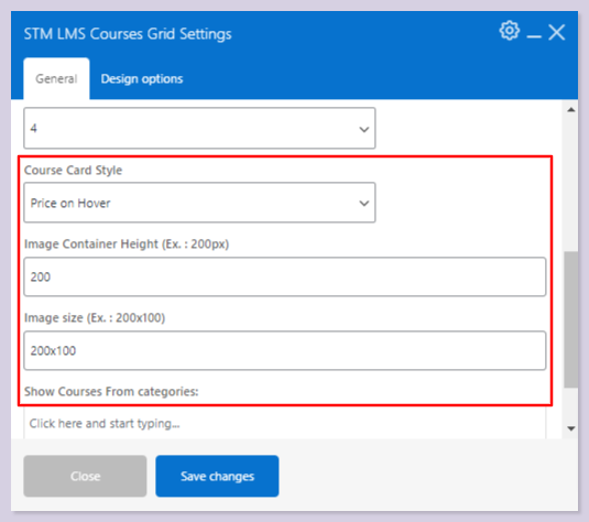 Configuración de la ficha de curso en MasterStudy LMS