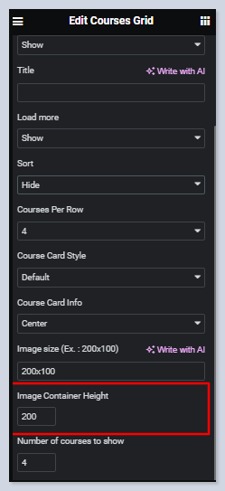 Configuración de la ficha de curso en MasterStudy LMS