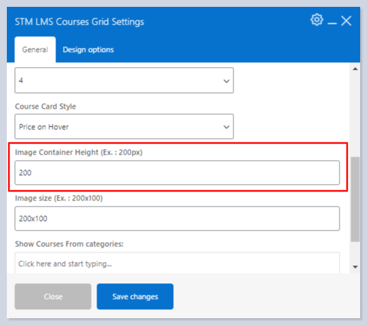 Configuración de la ficha de curso en MasterStudy LMS