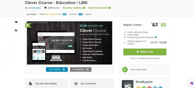 Clever Course Education LMS WordPress Theme