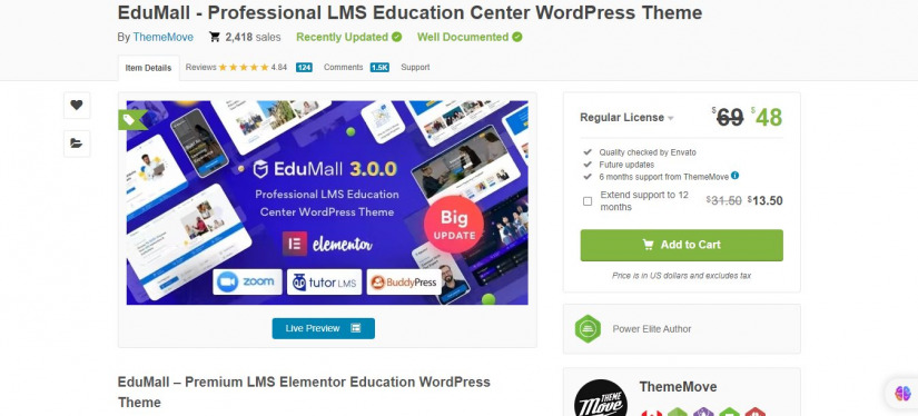 Edumall Education LMS WordPress Theme